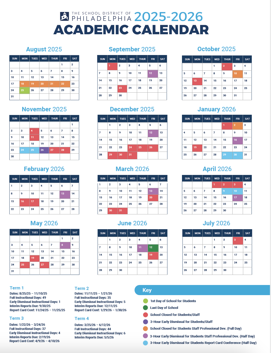 25-26 Academic Calendar